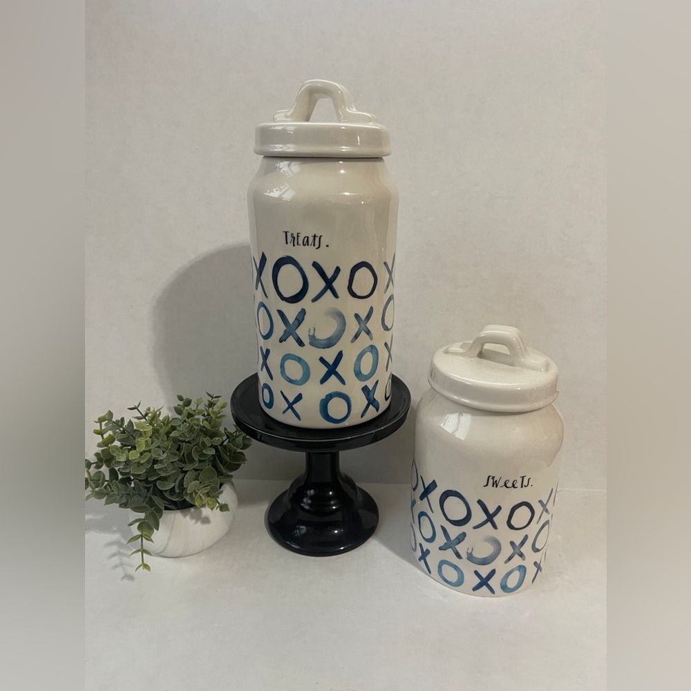 Rae Dunn Indigo  XOXO Sweets and Treats Canisters